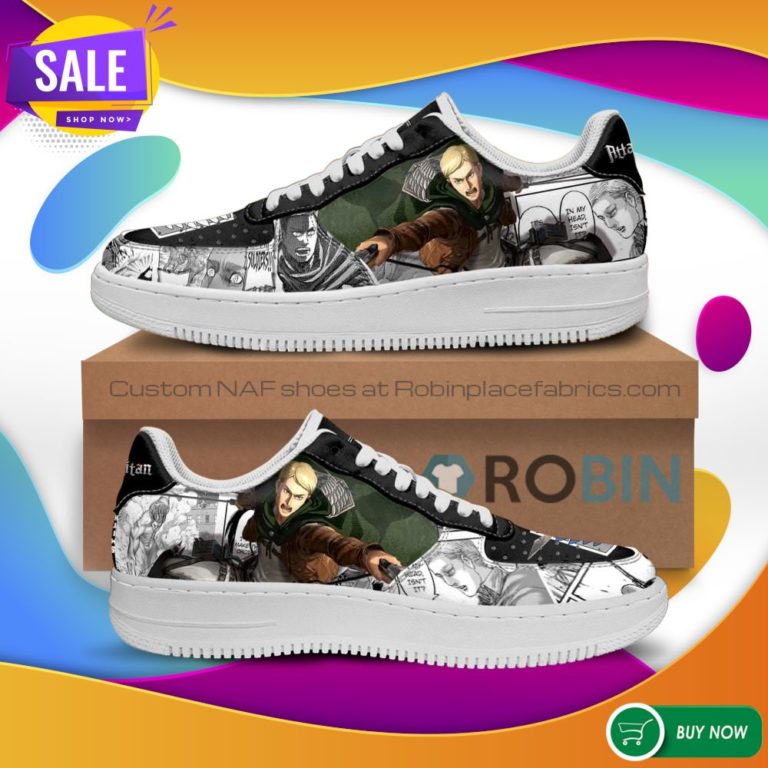 AOT Scout Erwin Air Force Sneakers Attack On Titan Anime NAF Shoes