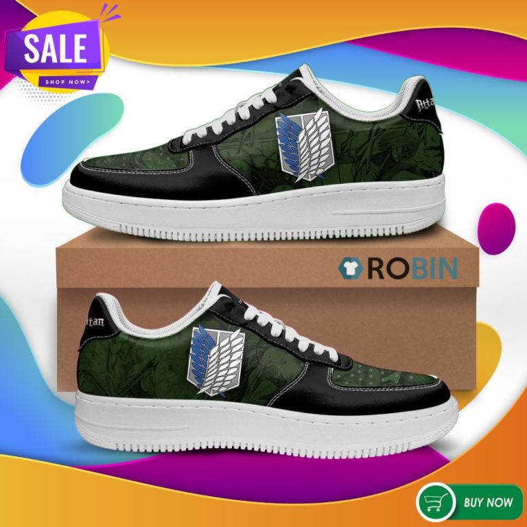 AOT Scout Regiment Air Force Sneakers Attack On Titan Anime Custom NAF Shoes