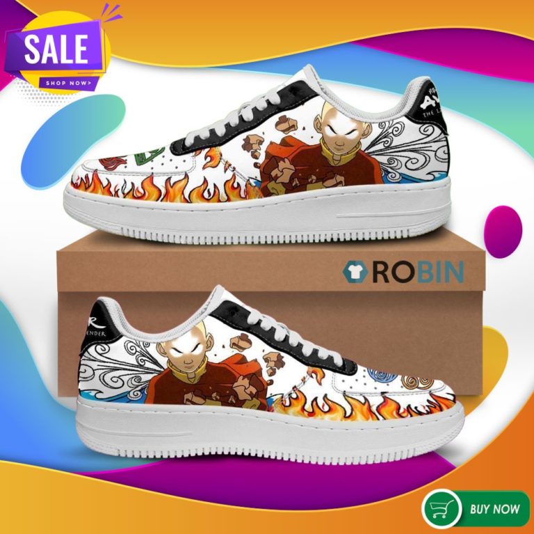Aang Avatar Airbender Air Force Sneakers Four Nation Tribes Avatar Anime Custom NAF Shoes
