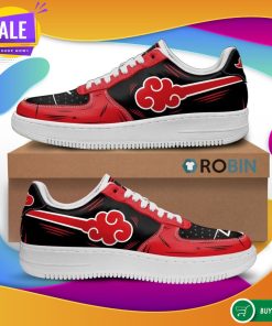 Akatsuki Air Force Shoes Custom Naruto Anime Custom NAF Shoes