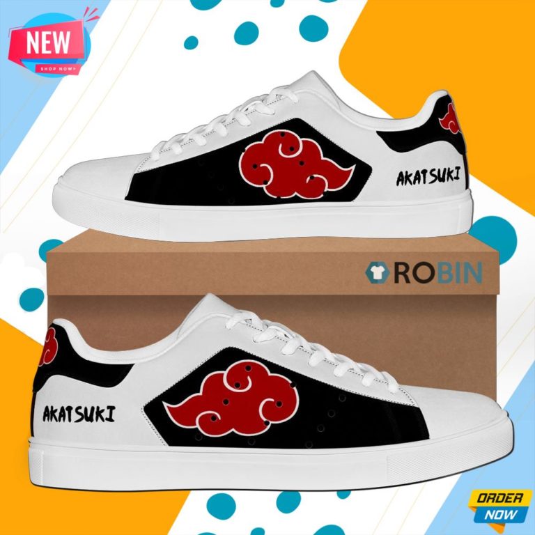 Akatsuki Cloud Skate Shoes Naruto Anime Custom Sneaker