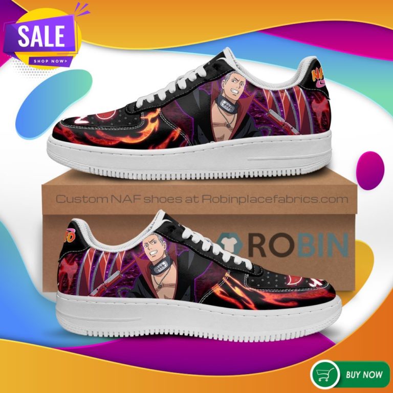 Akatsuki Hidan Air Force Sneakers Custom Naruto Anime NAF Shoes Leather