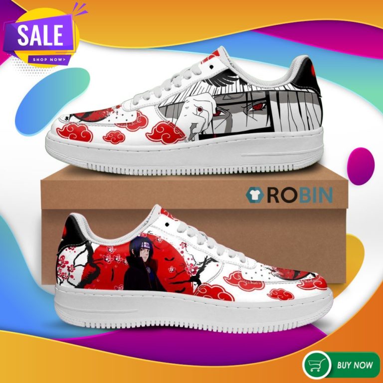 Akatsuki Itachi Air Force Sneakers Naruto  Anime NAF Shoes