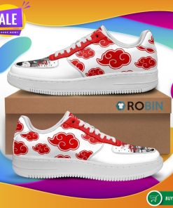 Akatsuki Shoes Air Force Shoes Naruto  Anime NAF Shoes White Akatsuki Shoes Air Force Shoes Naruto  Anime NAF Shoes White
