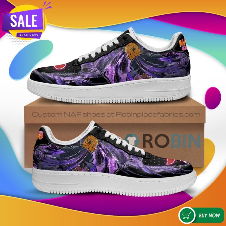 Akatsuki Tobi Air Force Sneakers Custom Naruto Anime NAF Shoes Leather