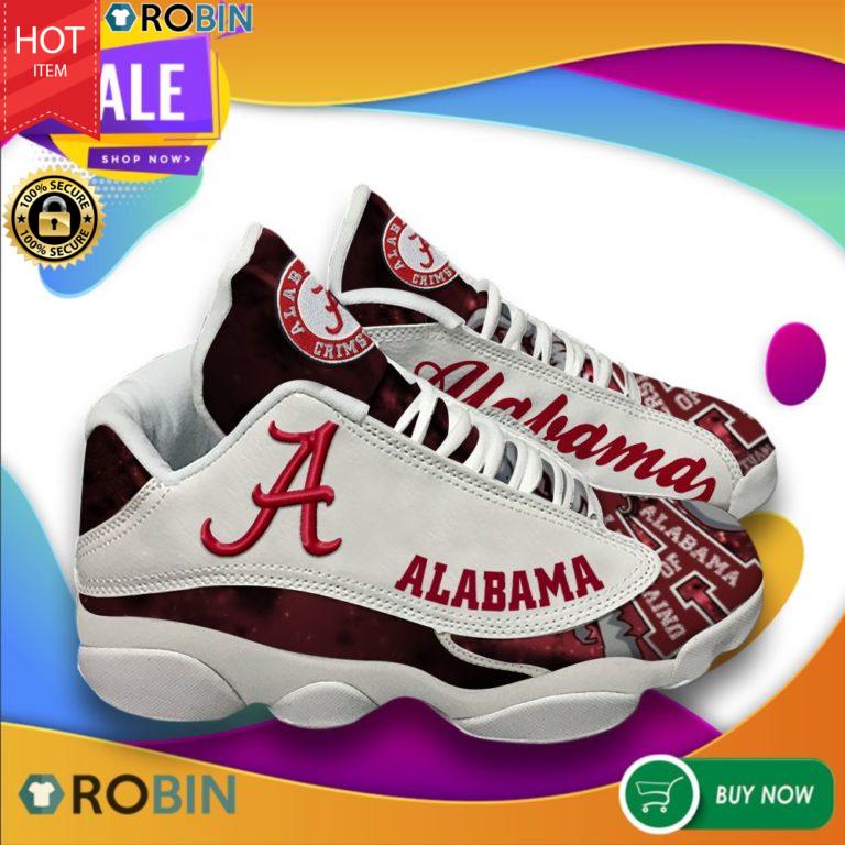 Alabama Crimson Tide Team Air Jordan 13 Sneakers Football Team Sneakers