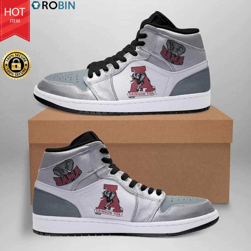 Alabama Crimson Tide Shoes - Jordan 1 High Sneaker - RobinPlaceFabrics