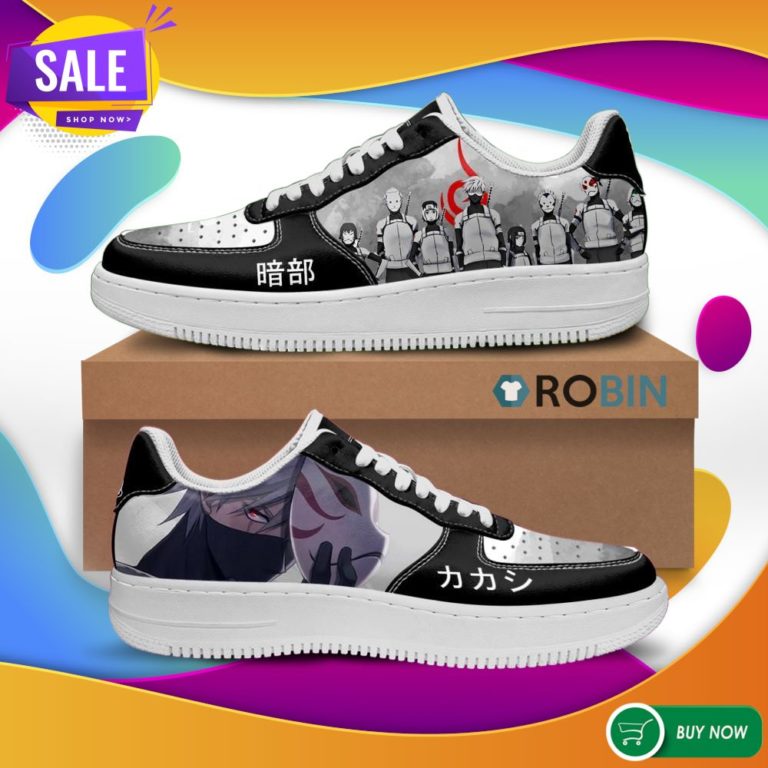 Anbu Black Ops Air Force Shoes Naruto  Anime NAF Shoes