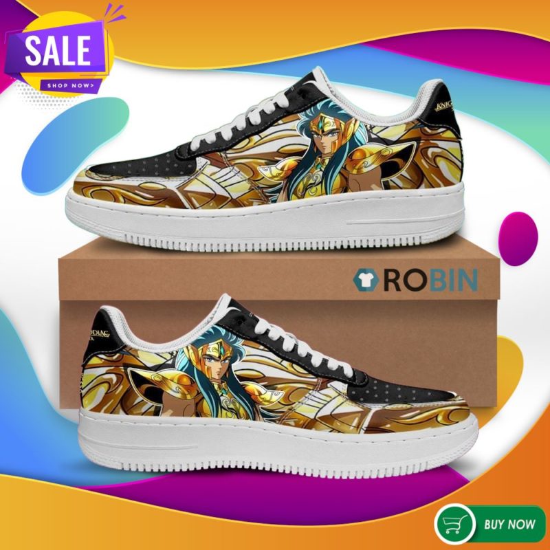 Aquarius Camus Air Force Sneakers Uniform Saint Seiya Anime Custom NAF Shoes