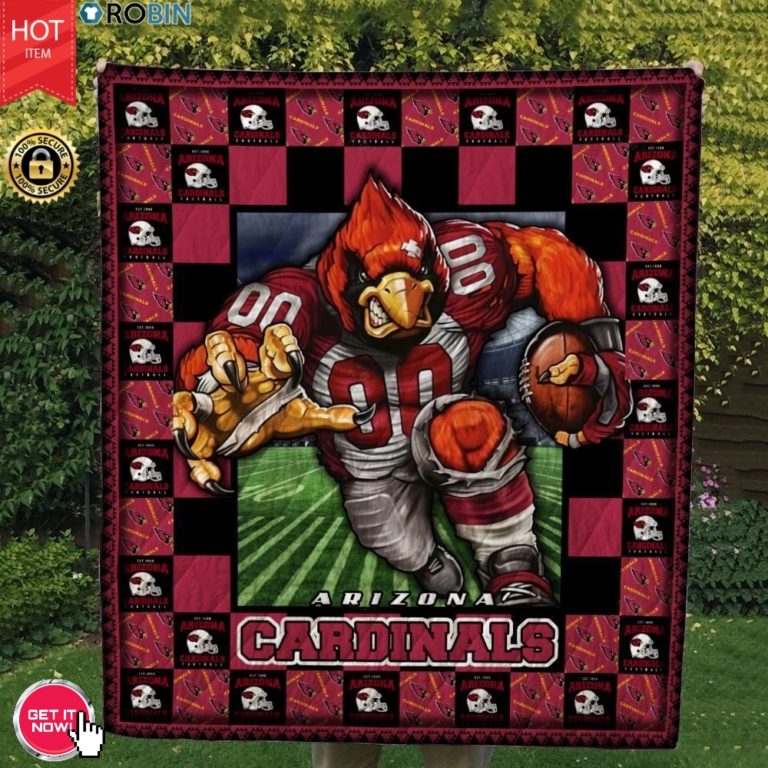 Arizona Cardinals Football Quilt Blanket