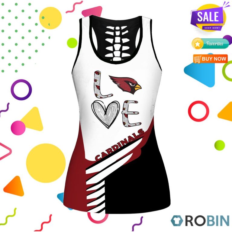 Arizona Cardinals Love Hollow Tanktop & Legging Set