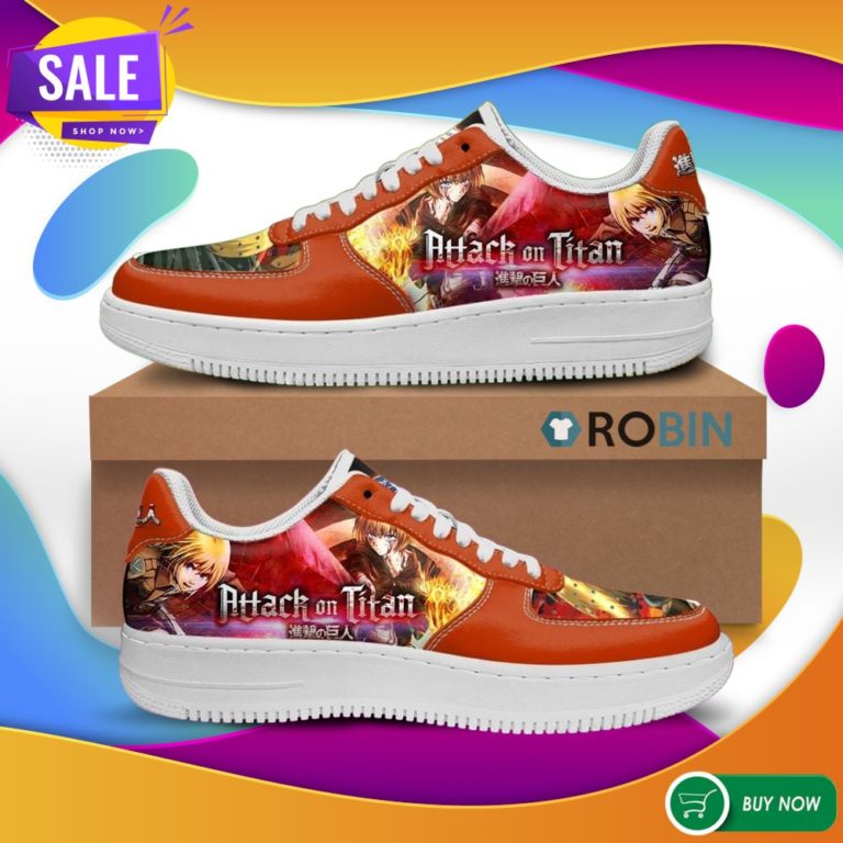 Armin Arlert Attack On Titan Air Force Sneakers AOT Anime Custom NAF Shoes