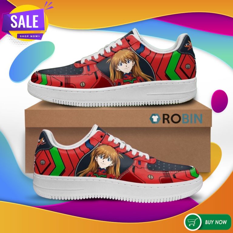 Asuka Langley Shikinami Air Force Sneakers Neon Genesis Evangelion Shoes
