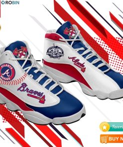 Atlanta Braves Sneakers Baseball Team Sneakers Jordan 13 Shoes