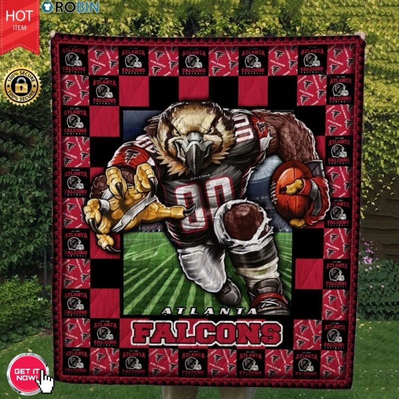 Atlanta Falcons Football Quilt Blanket RobinPlaceFabrics