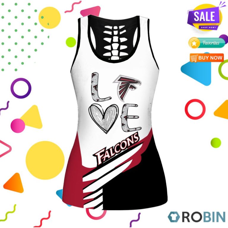 Atlanta Falcons Love Hollow Tanktop & Legging Set