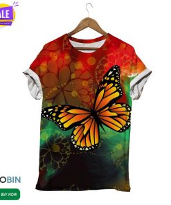 Giant Butterfly Floral  3D All Over Print T-Shirt Giant Butterfly Floral  3D All Over Print T-Shirt