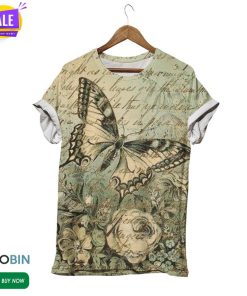 Giant Butterfly Floral  3D All Over Print T-Shirt Giant Butterfly Floral  3D All Over Print T-Shirt