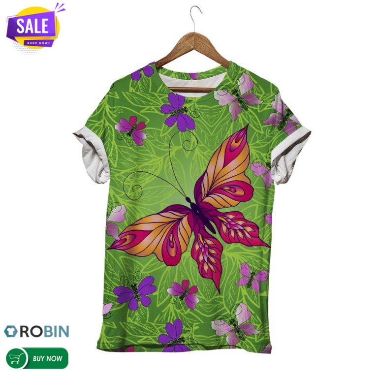 Celine Butterfly Drawing  3D All Over Print T-Shirt