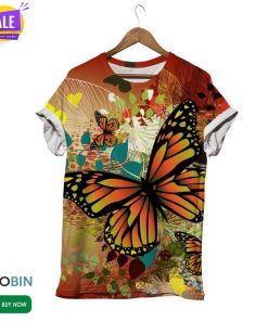 Abstract Monarch Butterfly  3D All Over Print T-Shirt