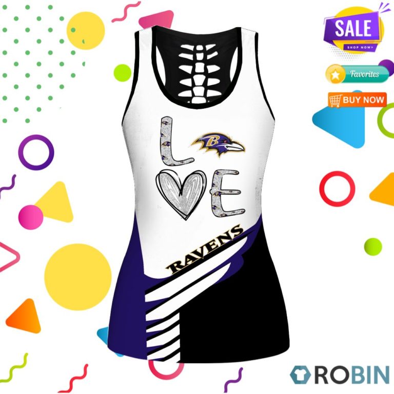 Baltimore Ravens Love Hollow Tanktop & Legging Set