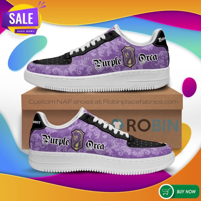 Black Clover NAF Shoes Magic Knights Squad Purple Orca Air Force Sneakers Anime