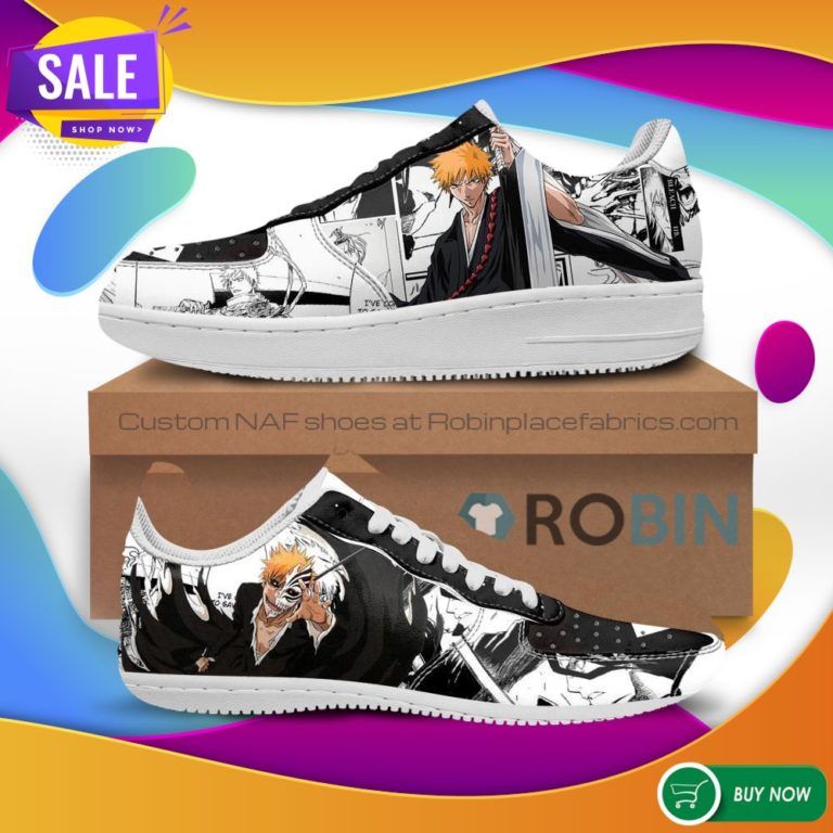 Bleach Ichigo Air Force Sneakers Bleach Anime NAF Shoes