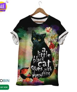 A Little Black Cat  3D All Over Print T-Shirt