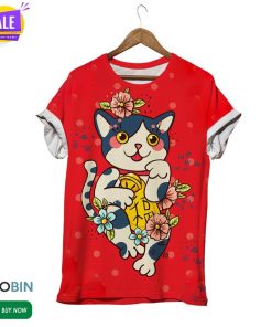 Lucky Cat  3D All Over Print T-Shirt