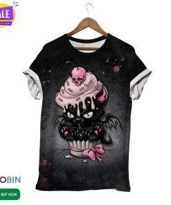 Halloween Funky Cat  3D All Over Print T-Shirt