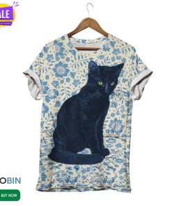 Mystery Navy Kitten  3D All Over Print T-Shirt