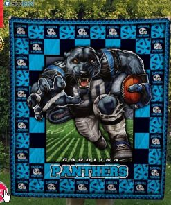 Carolina Panthers Football Quilt Blanket Carolina Panthers Football Quilt Blanket