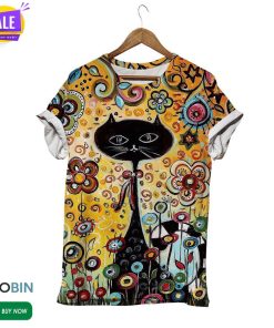 Retro Cat  3D All Over Print T-Shirt