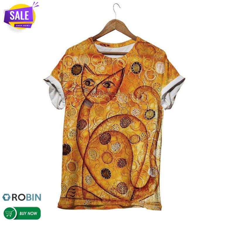 Yellow Kitten  3D All Over Print T-Shirt