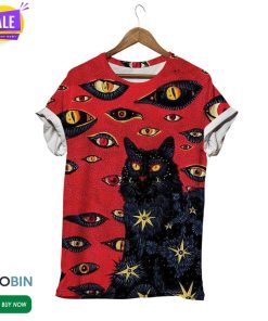 Black Cat  3D All Over Print T-Shirt