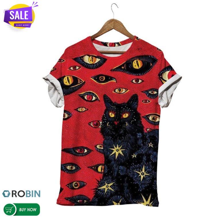 Black Cat  3D All Over Print T-Shirt