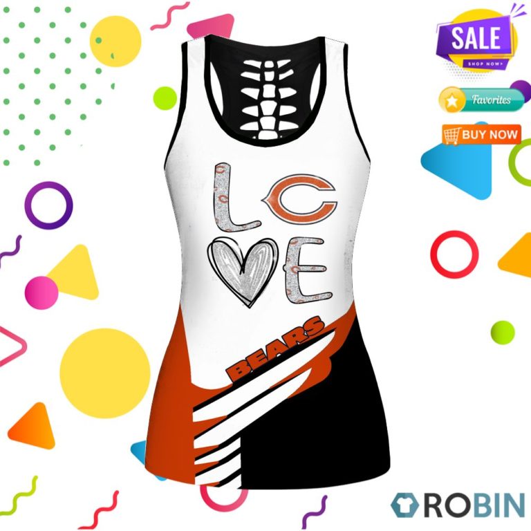 Chicago Bears Love Hollow Tanktop & Legging Set
