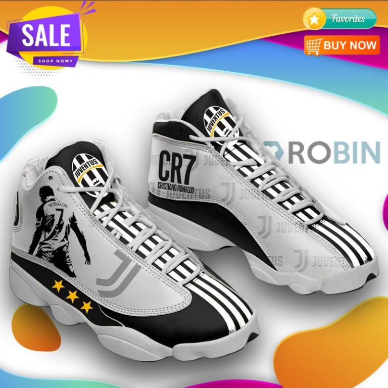 Christiano Ronaldo And Juventus Football Team Air Jordan 13 Shoes