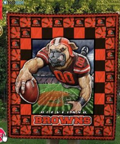 Cleveland Browns Football Quilt Blanket Cleveland Browns Football Quilt Blanket