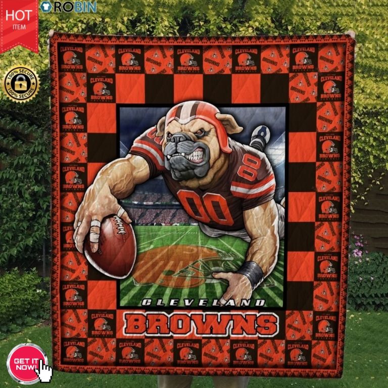 Cleveland Browns Football Quilt Blanket