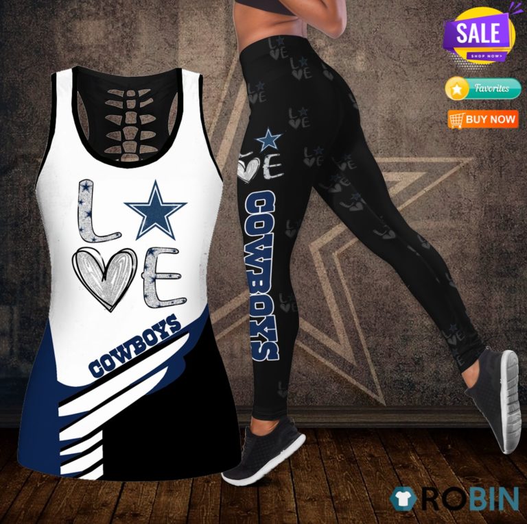 Dallas Cowboys Love Hollow Tanktop & Legging Set