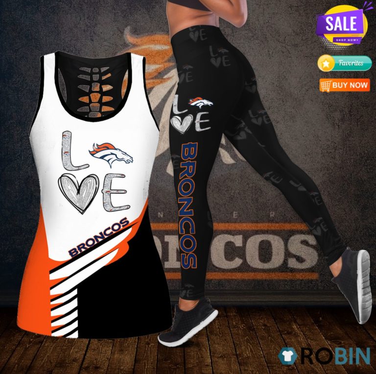 Denver Broncos Love Hollow Tanktop & Legging Set
