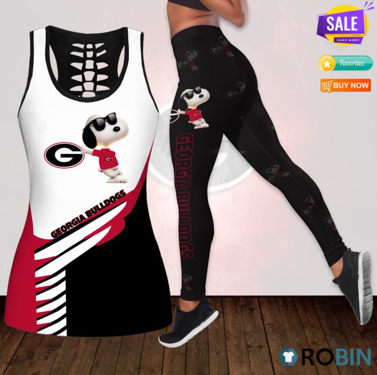 Georgia-Bulldogs-Snoopy-Hollow-Tanktop-&-Legging-Set