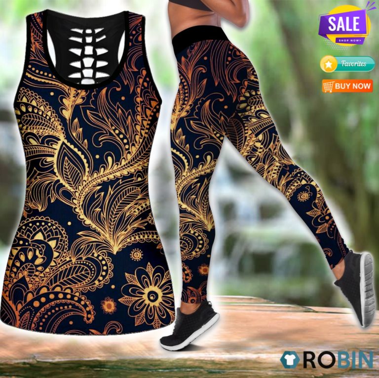 Hippie Mandala Hollow Tanktop and Legging