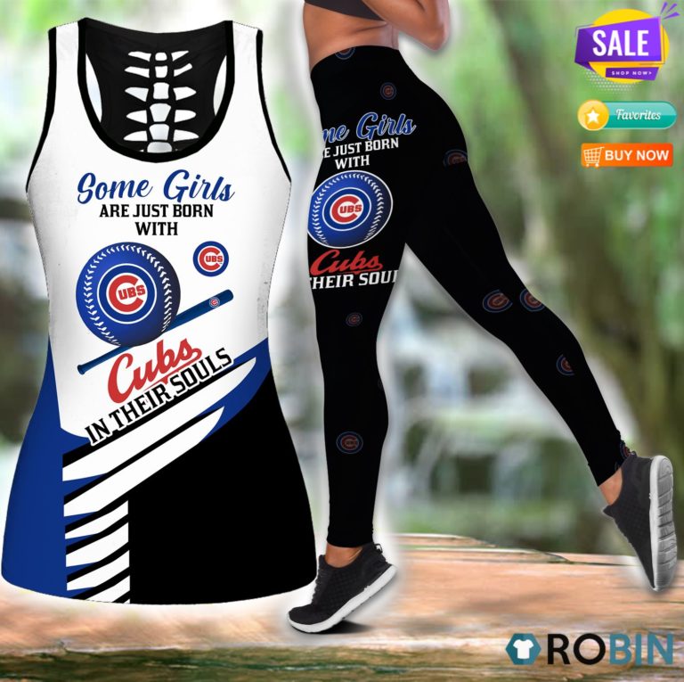 In Souls Some Girls Chicago Cubs Hollow Tanktop & Legging Set