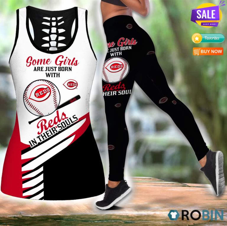In Souls Some Girls Cincinnati Reds Hollow Tanktop & Legging Set