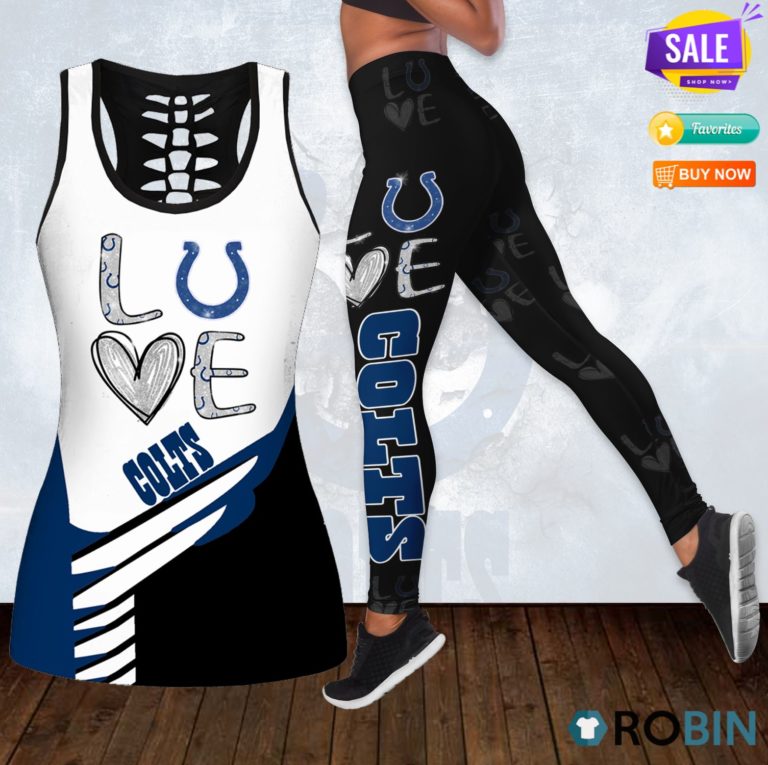 Indianapolis Colts Love Hollow Tanktop & Legging Set