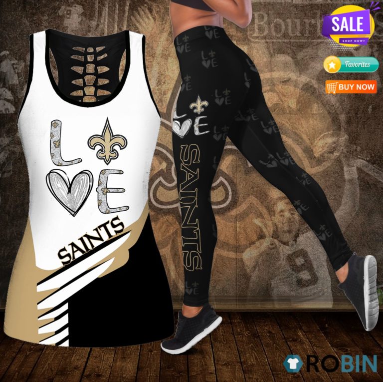 New Orleans Saints Love Hollow Tanktop & Legging Set