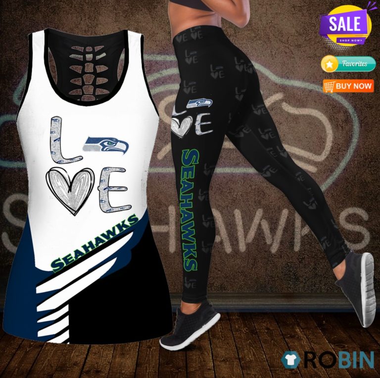 Seattle Seahawks Love Hollow Tanktop & Legging Set