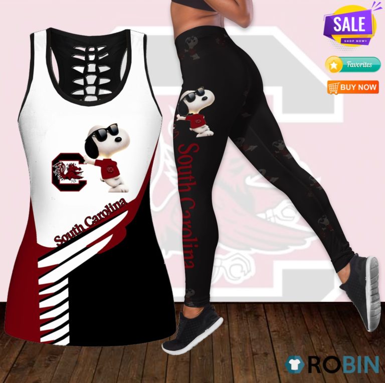 South Carolina Gamecocks Snoopy Hollow Tanktop & Legging Set